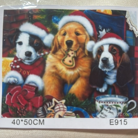 Dogs painting by numbers kit - Picture 2 of 7